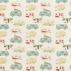 Premier Prints Fabric - Vintage Camper Formica Macon - 54" wide