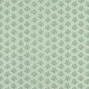 Green Sea Fan Coral Print Fabric by the Yard - Cotton Upholstery Weight - Coastal Beach House Decor - Sea Fan Pistachio Slub Canvas