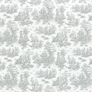 Gray Toile Fabric by the Yard - Grey French Toile - Cotton - 54&quot; wide - Toile Upholstery Home Decor - Premier Prints - Jamestown Storm