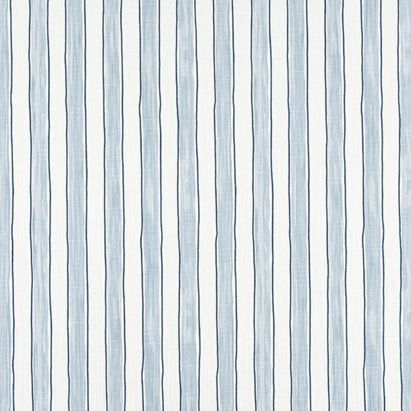 Powder Blue Stripe Fabric by the Yard - Cotton - 54" wide - Upholstery Weight - Premier Prints - Brush Stripes Mist Slub Canvas