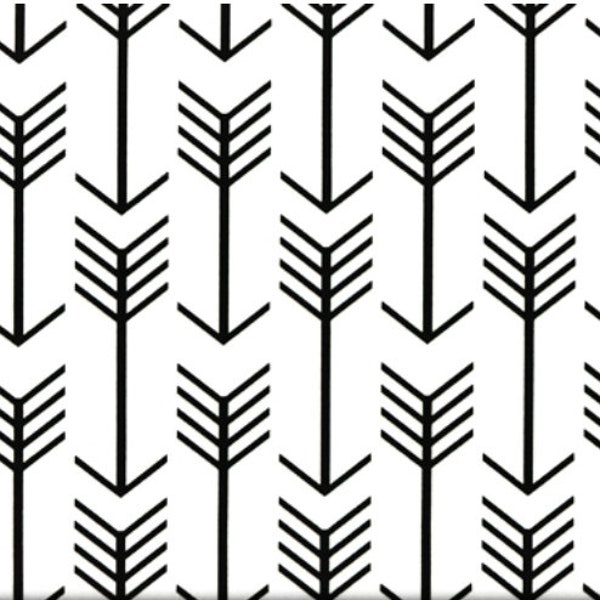 Premier Prints Fabric - Arrow White/Black - 54" wide