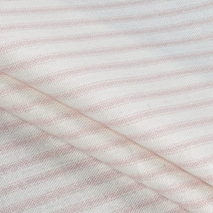Pale Pink and White Ticking Stripe Fabric by the Yard - Cotton - 54&quot; wide - Farmhouse Decor - Stripe Pillow Curtain Material - Classic Bella
