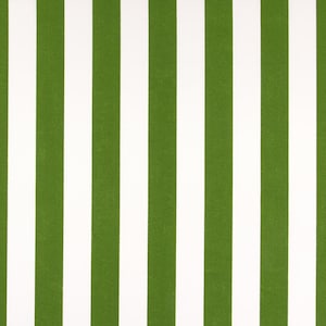 Outdoor 2&quot; Vertical Green and White Stripe Fabric by the Yard - 54&quot; wide - Weather Treated - Premier Prints Stripe Green