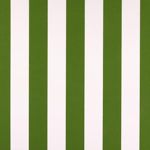 Outdoor 3&quot; Vertical Green and White Stripe Fabric by the Yard - 54&quot; wide - Weather Treated - Premier Prints Vertical Green