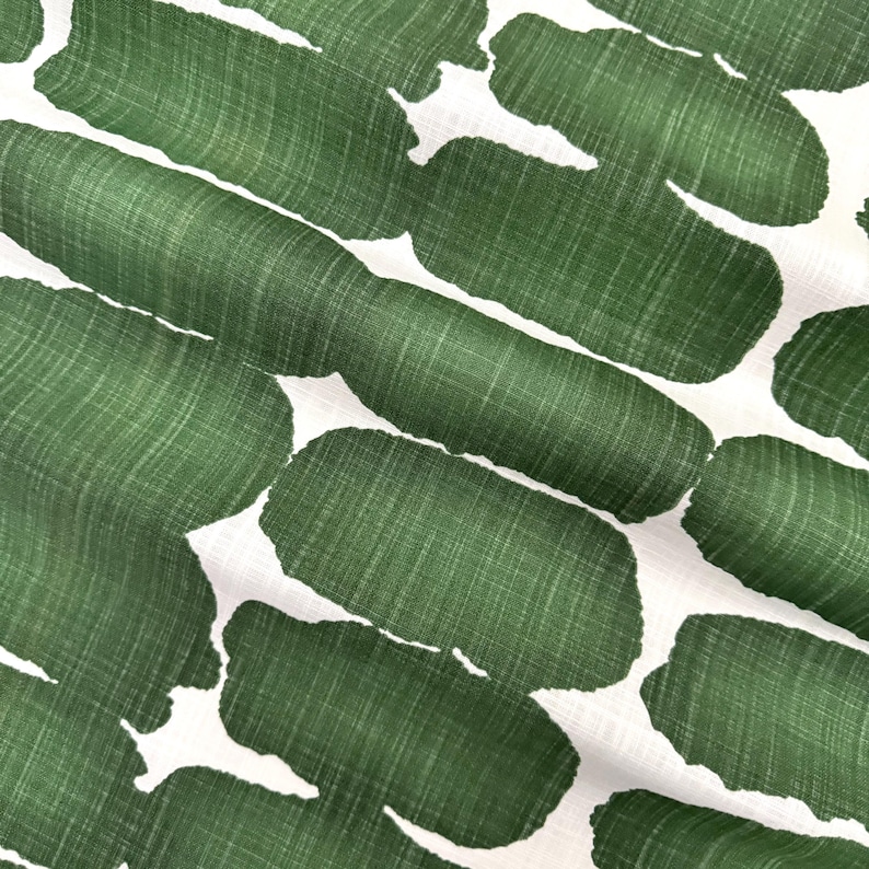 Green Shibori Fabric by the Yard - Cotton Canvas Pine Green Dot Textured Upholstery Fabric for Curtains Pillow Covers DIY Boho Home Decor afbeelding 8