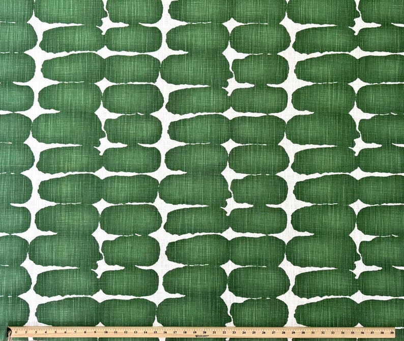 Green Shibori Fabric by the Yard - Cotton Canvas Pine Green Dot Textured Upholstery Fabric for Curtains Pillow Covers DIY Boho Home Decor afbeelding 2