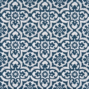 Premier Prints Fabric - Outdoor Fabric - Athens Zaffre - 54&quot; wide