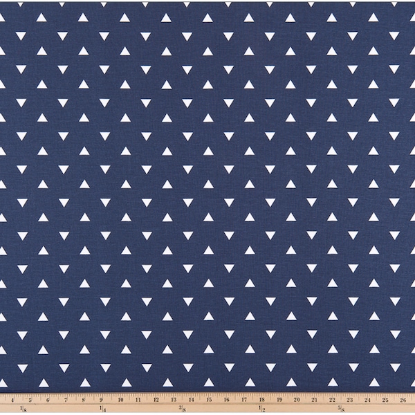 Premier Prints Fabric - Triangle Vintage Indigo - 54" wide