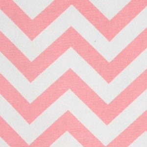 Premier Prints Fabric - Zigzag Baby Pink/White - 54&quot; wide