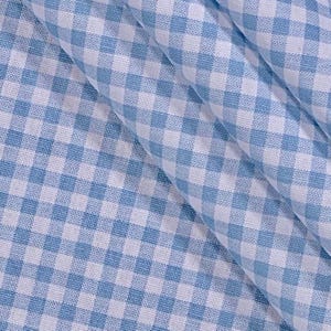Blue Gingham Fabric by the Yard - 54&quot; wide - Cotton - 1/4&quot; Blue Vichy Check Small Checkered Fabric - Premier Prints Gingham Weathered Blue