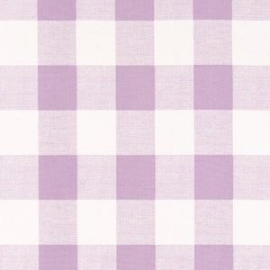 Lavender Purple Buffalo Check Plaid Fabric by the Yard - Cotton - 54" wide - Farmhouse Large Scale Purple Gingham Pattern - Anderson Orchid