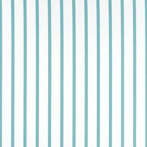 Aqua Blue and White Stripe Outdoor Fabric by the Yard - 54&quot; wide - 1/2&quot; Vertical Stripe - Weather Treated - Premier Prints Winslow Aqua