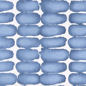 Blue Shibori Fabric by the Yard Cotton Canvas Dot Print Textured Upholstery Fabric for Curtains Pillow Covers DIY Sewing Boho Home Decor