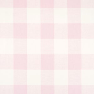 Pink Buffalo Check Plaid Fabric by the Yard - Cotton - 54&quot; wide - Farmhouse Large Scale Pink Gingham Pattern - Anderson Bella Twill