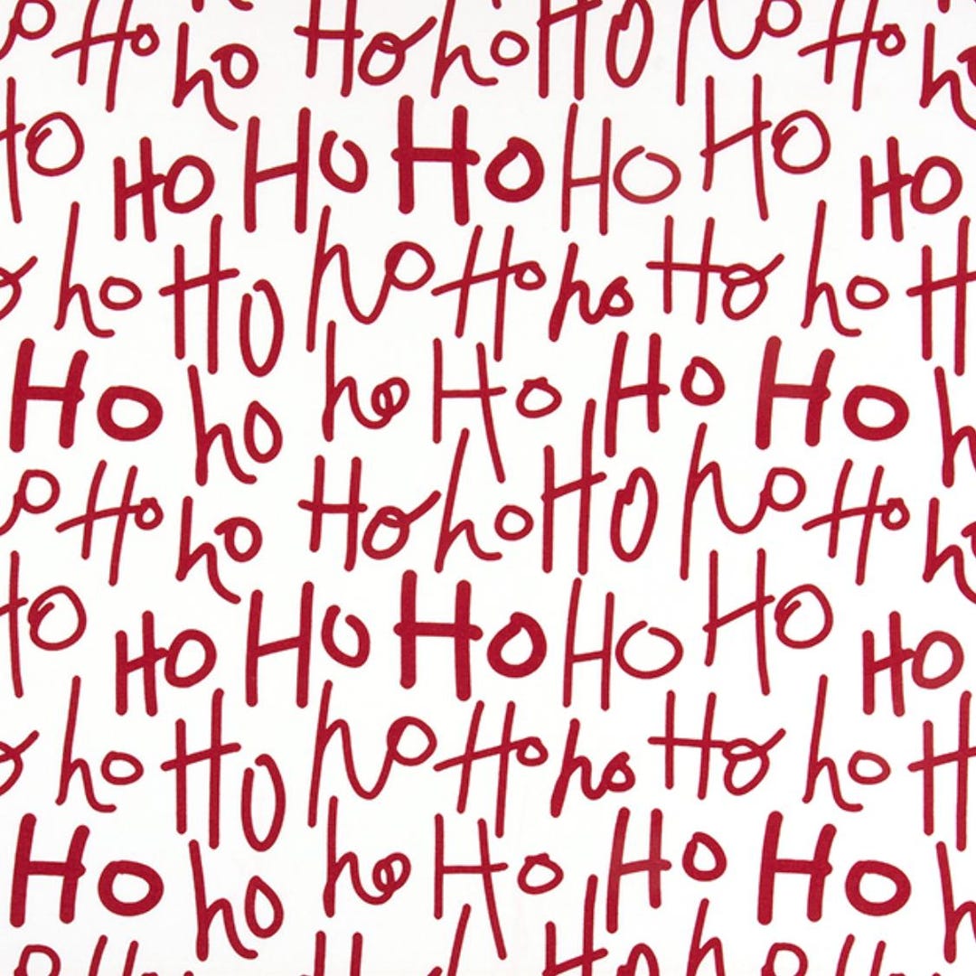 Ho Ho Ho Christmas Fabric by the Yard - Cotton - 54