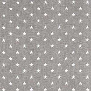 Premier Prints Fabric - Mini Star in Storm Grey and White - 54&quot; wide