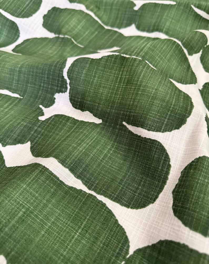 Green Shibori Fabric by the Yard - Cotton Canvas Pine Green Dot Textured Upholstery Fabric for Curtains Pillow Covers DIY Boho Home Decor afbeelding 7
