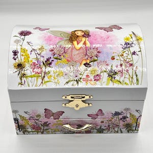 BUNDLE Personalisierte Ballerina Musikschmuckschatulle Ballerina Spieluhr, Geschenk für Mädchen, personalisierte Spieluhr, Musikschmuckschatulle, Fee