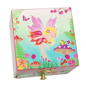 Boîte à bijoux musicale ballerine personnalisée Boîte à musique ballerine BUNDLE, cadeau pour fille, décor de crèche, boîte à musique personnalisée, ballerine féerique