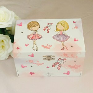 Boîte à bijoux musicale personnalisée ballerine BUNDLE de boîte à musique ballerine, cadeau pour fille, décoration de chambre d'enfant, boîte à musique personnalisée, filles de ballet