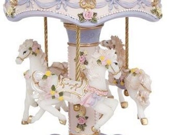 EDELWEISS Musical Carousel, Music box, Musical Carousel, Nursery Gift,New Baby Gift,Horse Carousel,Baptism gift,Christening gift Edelweiss