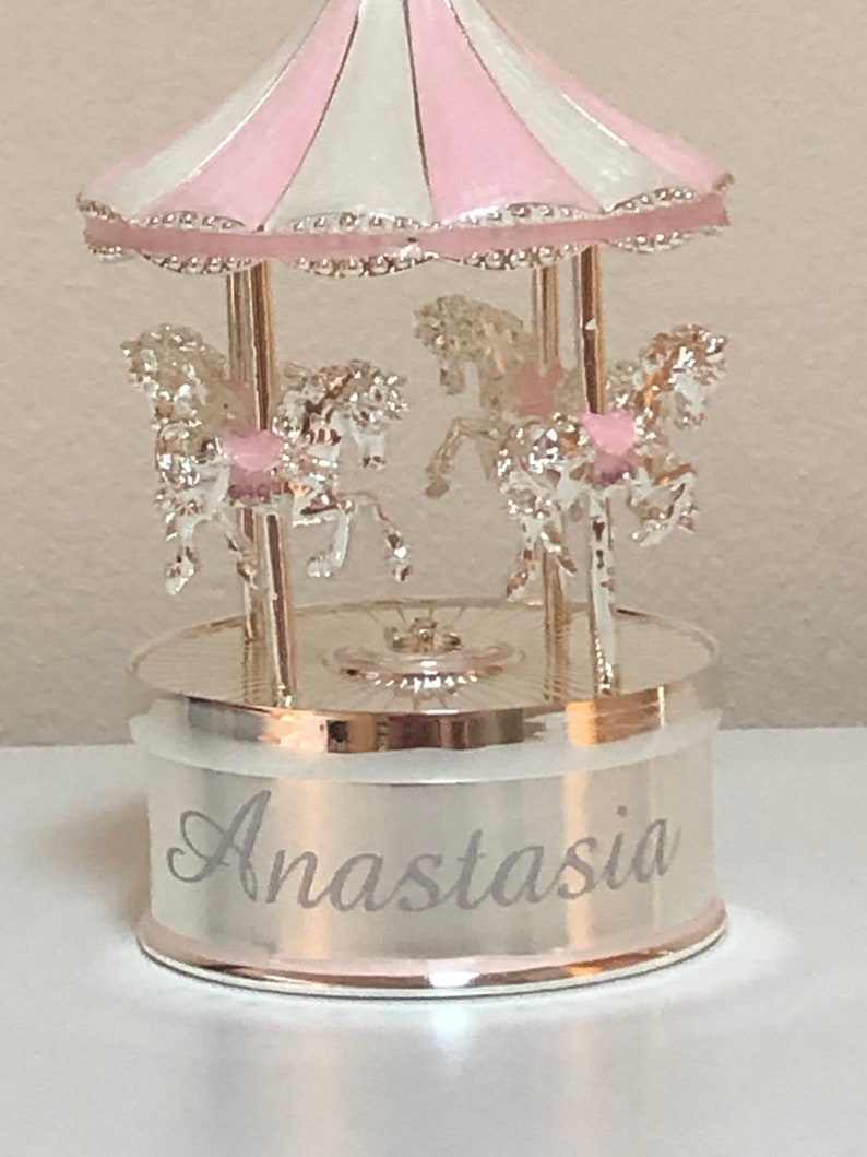 Personalised Musical Carousel Music box Musical Carousel Etsy
