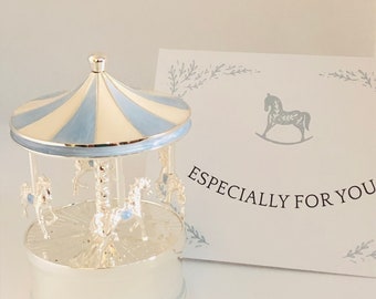 Personalised Musical Carousel,Musical Carousel,Nursery Gift,New Baby Gift, Horse Carousel,Baptism gift,Christening gift,Gift for baby,Music