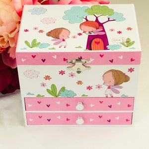 Personalised Wooden SUGAR PLUM FAIRY musical jewelry box,Musical jewelry box, music box for girls, girls Musical jewellery box, music box