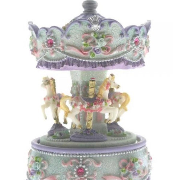 Musical Carousel, Music box, Musical Carousel, Nursery Gift, New Baby Gift, Horse Carousel, Baptism gift,Christening gift, baby boy carousel