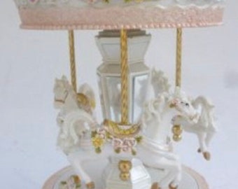 Musical Carousel, Music box, Musical Carousel, Nursery Gift, New Baby Gift, Horse Carousel, Baptism gift, Christening gift