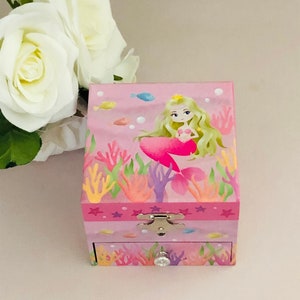 Personalised WOODEN Mermaid ballerina musical jewelry box Ballerina Music box, music box for girls, personalised music box,FUR ELISE