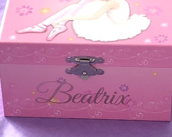 Personalised ballerina musical jewelry box  Ballerina Music box BUNDLE, Gift for girl, nursery decor,personalised music box