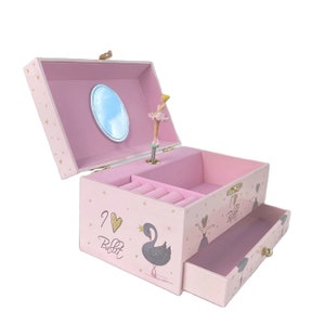 Personalised Over the rainbow music box WOODEN ballerina musical jewelry box, Ballerina Music box,Musical jewellery box,music box for girls