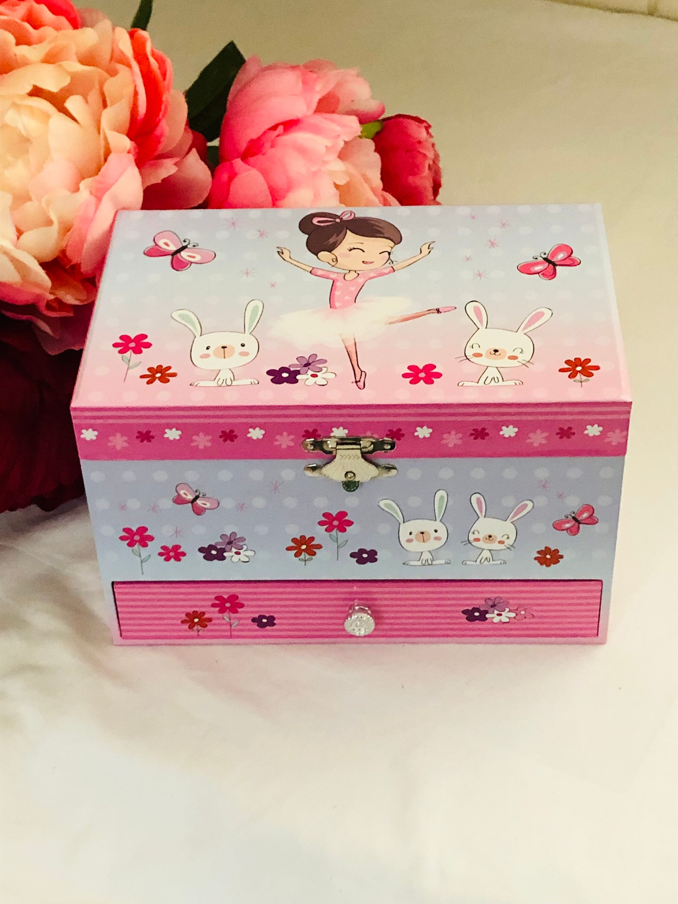 Personalised Wooden Bunny Rabbit Musical Jewelry Boxmusical Etsy