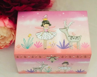 Personalised WOODEN Ballerina musical jewelry box, Ballerina Music box,Music Box, Gift for girl,nursery decor,girls music box, musical jewel