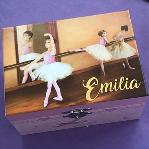 Personalisierte Ballerina Schmuckbox Ballerina Spieluhr, Geschenk für Mädchen, Kinderzimmer Deko, personalisierte Spieluhr, Weihnachtsgeschenk