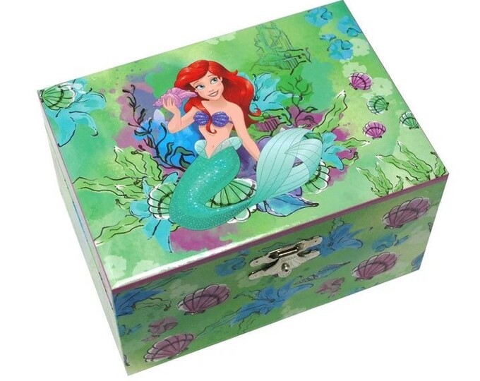 Personalised Mermaid Musical Jewelry Box Little Mermaid Music Box,gift for Girl,personalised