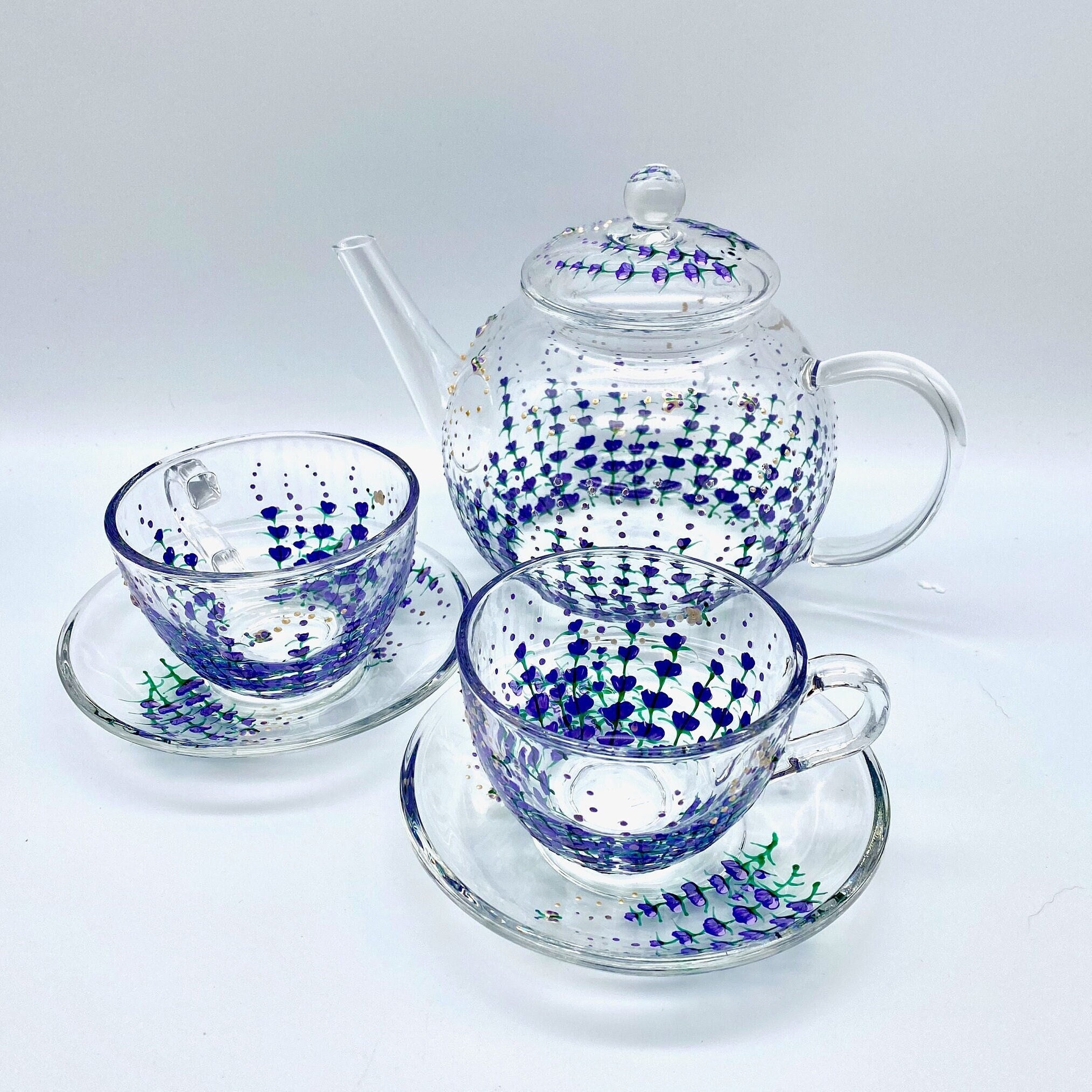 Eternal Love Tea Set with Infuser, Warmer and Blooming Teas