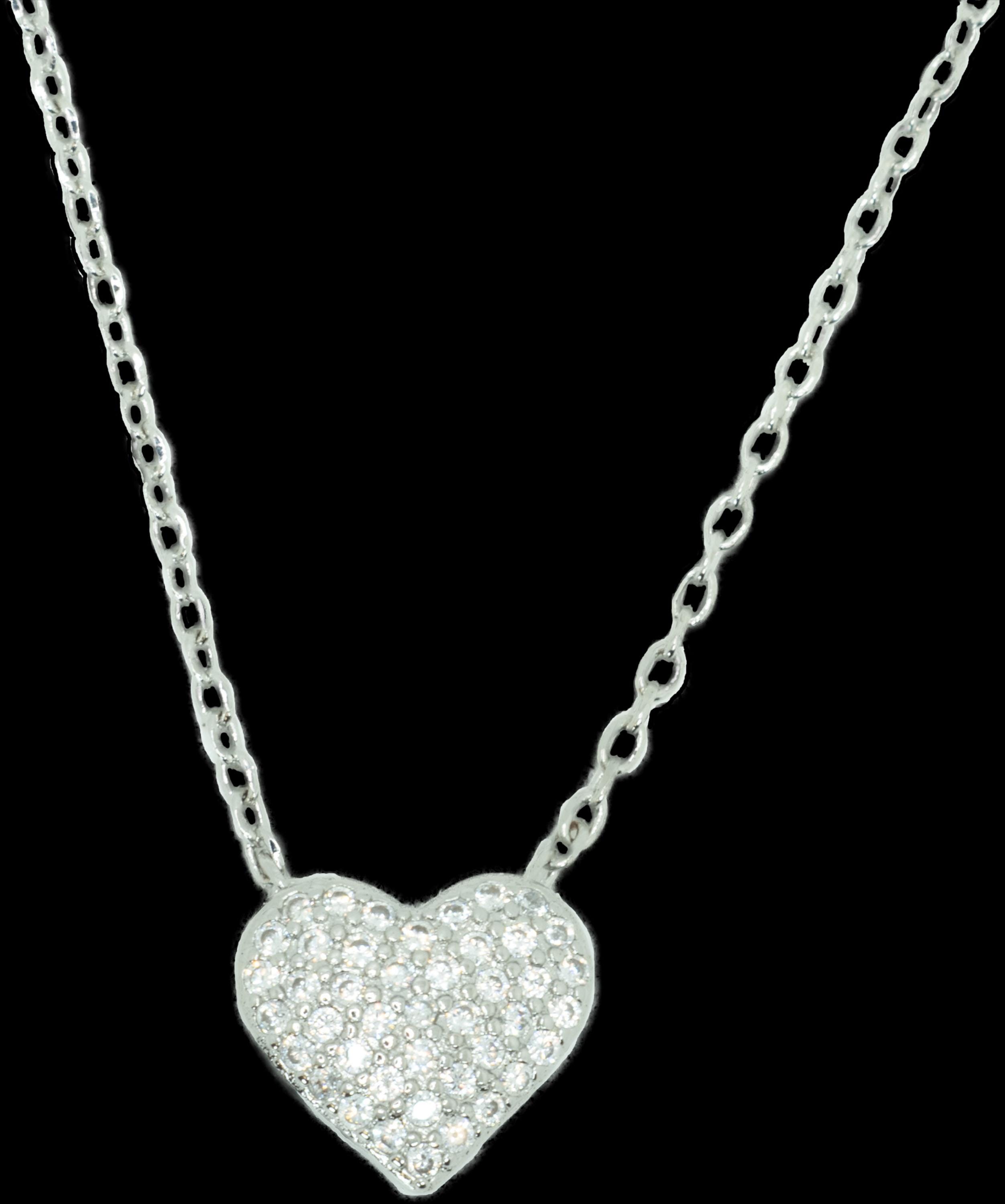 ☆ENGBROX☆ icy heart necklace EBNL24034WH Icy Heart Necklace - Etsy