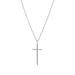 Cross My Heart Silver Necklace