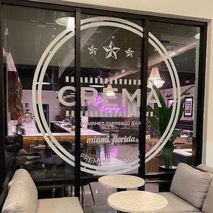 Vollfarb-Logo, Schild-Aufkleber, Ihr Firmenlogo-Vinyl, Betriebszeiten-Schaufenster-Vinyl, Vinyl-Aufkleber Fenster-Tür-Schriftzug