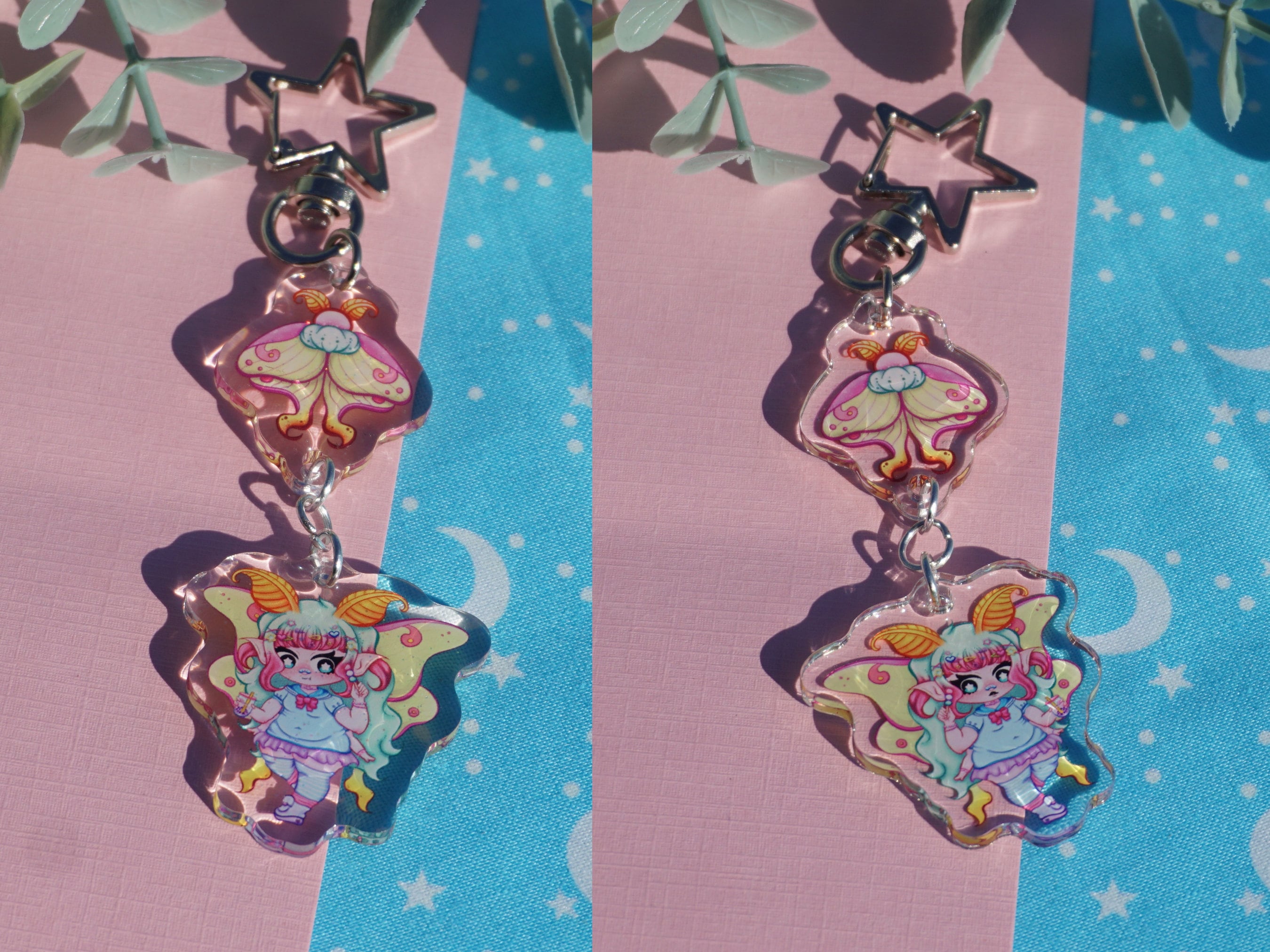 Original Characters Acrylic Keyring || Kawaii Monster Characters Charms ...