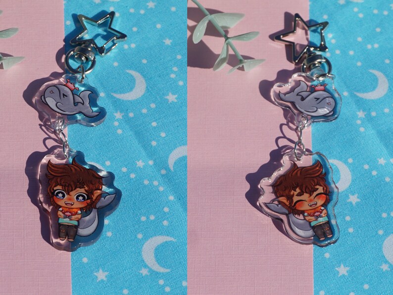 Original Characters Acrylic Keyring || Kawaii Monster Characters Charms ...