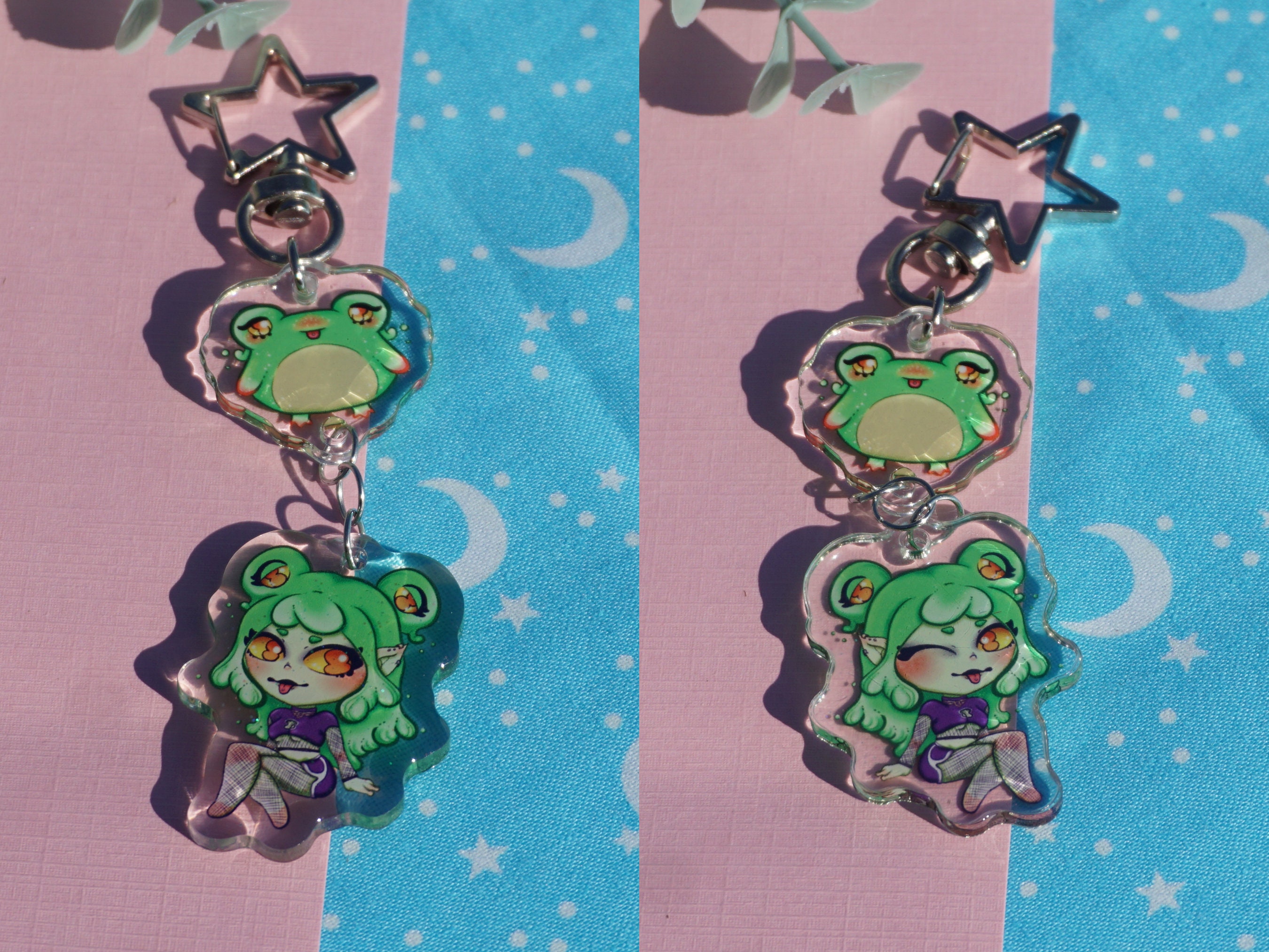Original Characters Acrylic Keyring || Kawaii Monster Characters Charms ...