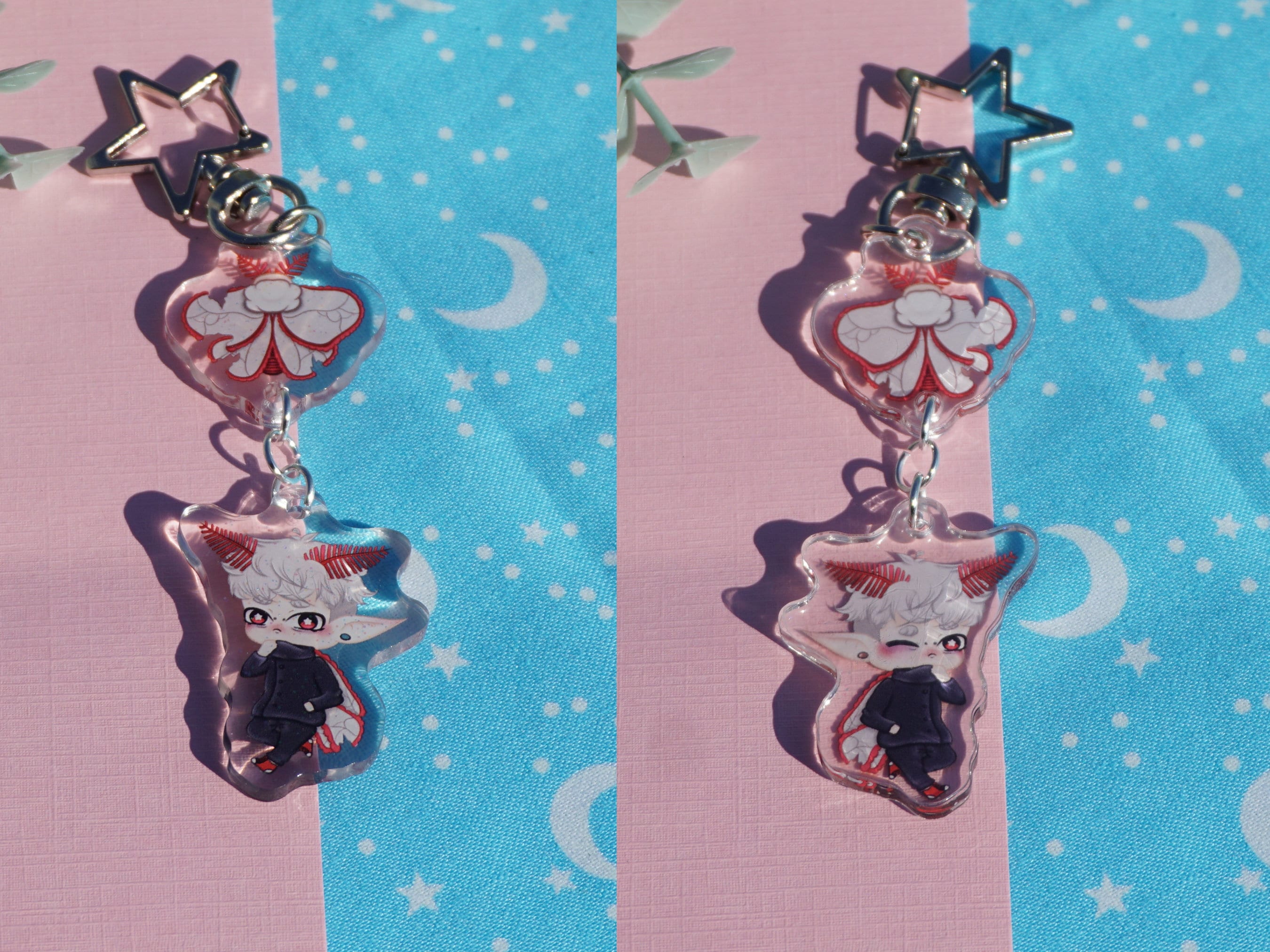 Original Characters Acrylic Keyring || Kawaii Monster Characters Charms ...