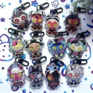 Hell Business Button Eye Acrylic Charm