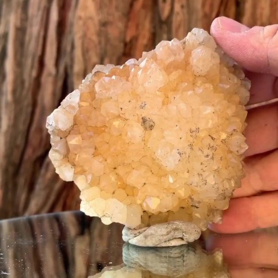 8 5cm 245g Yellow Orange Hematite Quartz Crystal Stone Rock Etsy