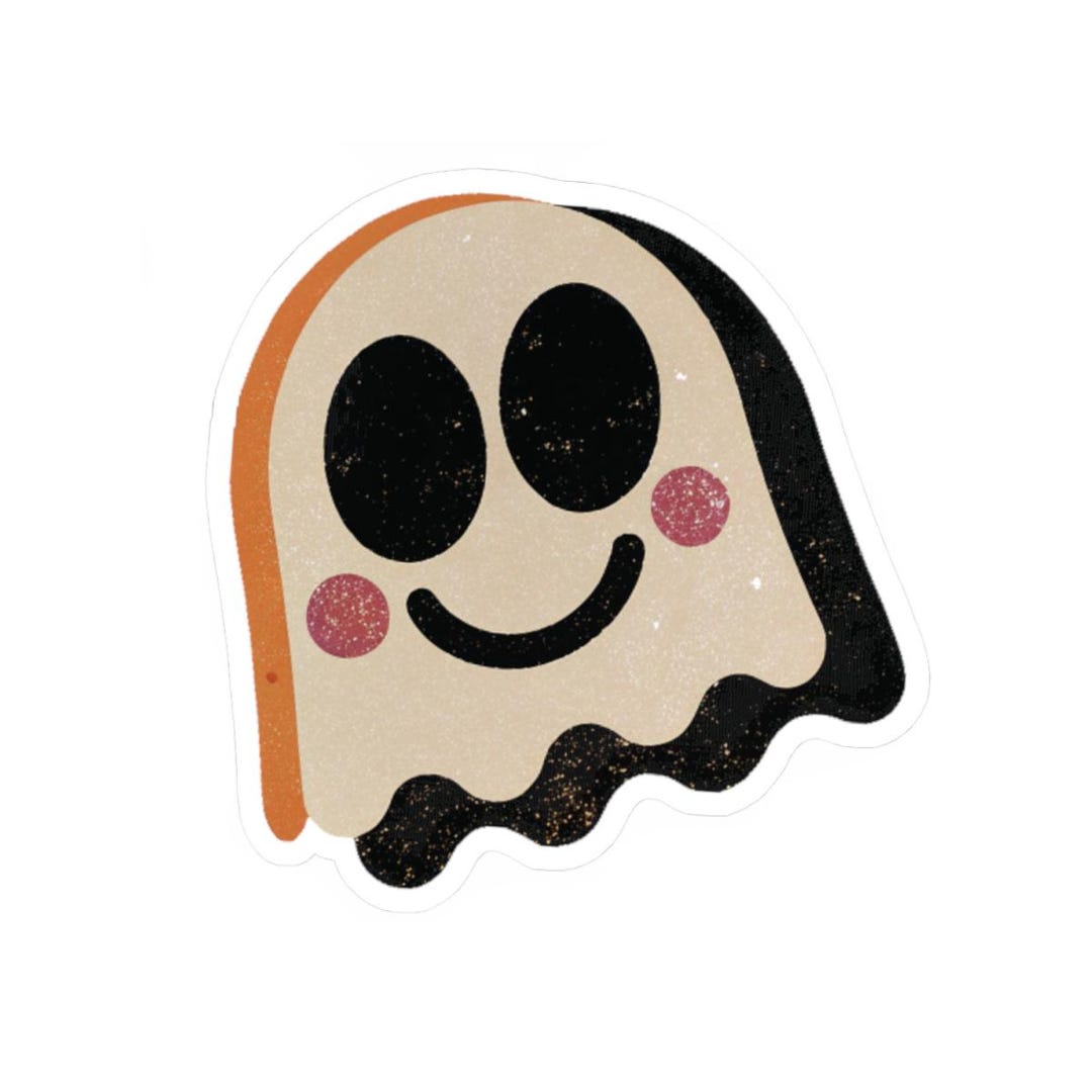 Retro Pop Art Ghost Sticker | Silly Cute Halloween Spooky Goth - Etsy