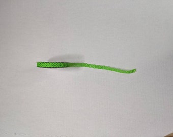 Green ribbon, 5/8 inch ribbon, Halloween decor, Christmas ribbon, open weave ribbon