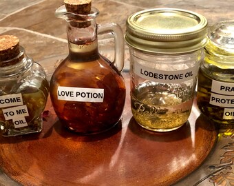 Magick Dressing and anointing oil’s for Spiritual working candles, divination tools, petition paper etc.